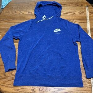 Y2K Nike Blue Women’s XL Hoodie with Logo Lightweight